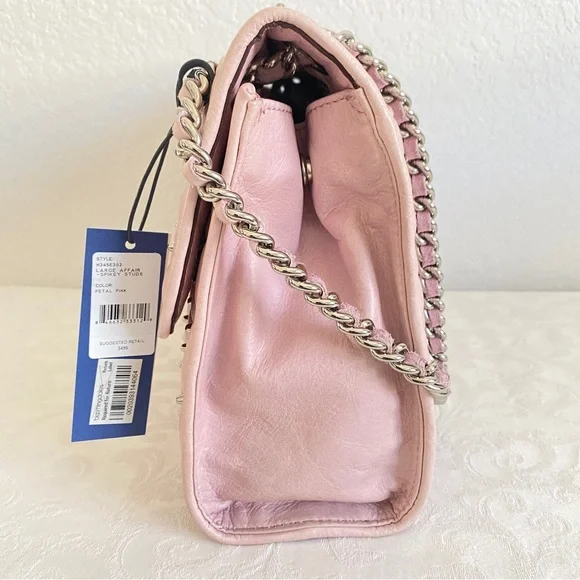 Rebecca Minkoff Pink Quilted studded Affair chain Bag - Picture 5 of 10